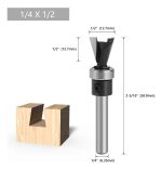 Fresa Madera Copiadora Cola De Milano Vástago 1/4 X 1/2 C.t. - Imagen 2