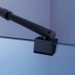 Barra Soporte En Angulo De Vidrio De Ducha Negra 100-120cm - Imagen 6