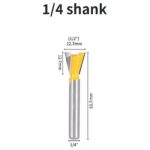 Fresa Madera Cola De Milano Vástago 1/4 X 1/2 - Imagen 2