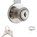 Cerradura O Chapa Cajón Tipo Redonda Cilindro 19mm 1un
