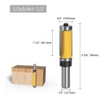 Fresa Madera Copiadora Toma  1/2  X 38.1mm Doble Rodamiento - Imagen 2