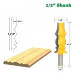 Fresa Madera Moldura Doble Zócalo Marcos Vástago  1/2  X 81mm - Imagen 2