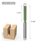 Fresa Recta Madera Vástago 1/4x1/4 - Imagen 2