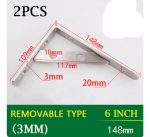 Soporte Escuadra Repisa Colgador 15cm 2p 1par Inox - Imagen 3