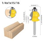 Fresa Madera Moldura Zócalo Marcos Vástago 1/4 X 23.8mm - Imagen 2