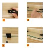 Soporte Repisa Vidrio De 6 A 10 Mm Negro 4 Unidades - Imagen 3