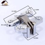 Bisagra Invisible Oculta Para Puerta 45mm Cromo Satín 10 Pcs - Imagen 2