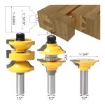 Fresa Madera Puerta Bastago De 1/2 Tupi 3pcs - Imagen 2