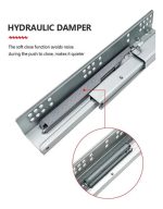 Corredera Telescópica Oculta Cierre Suave 50cm 1.2mm 45k - Imagen 2