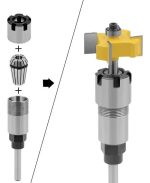 Extensión Router Toma  1/4  Para Fresa 3mm A 6.5mm - Imagen 3
