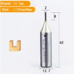 Fresa Madera Cnc Tct Vástago  1/2 *2*8 Acero De Tungsteno. - Imagen 2