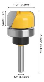 Fresa Madera Vaciado Fondo Canal Toma 1/4 X 28.6x15.9mm 1un - Imagen 2