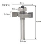 Fresa Madera T 1/4 X 5/16 - Imagen 2