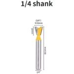 Fresa Madera Cola De Milano Vástago 1/4 X 3/8 - Imagen 2