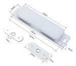 Reten Magnético Cierre Pestillo Puerta Doble 5un Blanco - Imagen 2