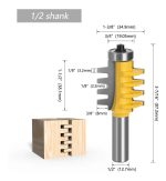 Fresa Madera Espigadora Machimbrado Vástago 1/2 X 38.1 - Imagen 2