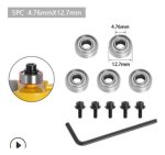 Rodamiento Fresa Madera 4.75 X 1/2 5un Con Llave Y Tornillos - Imagen 2