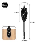 Broca Madera Bigas Helicoidal Vástago Taladro 1pcs 30mm - Imagen 2