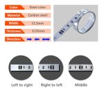 Cinta Métrica Adhesiva Metálica Izq Cero Der Largo 1 Mt - Imagen 5