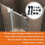 Corredera Puerta Shower Vidrio 8 A 12m Kit 1 Puerta Negro - Imagen 3