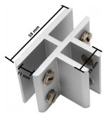 Separador Soporte Para Vidrio O Acrilico 8mm En 2 Vias H 4u - Imagen 2