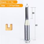 Fresa Madera Cnc Tct Vástago  1/2 *7*30 Acero De Tungsteno. - Imagen 2