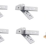 4pcs Bisagra Puerta Pivote Oculta Giratoria Inox