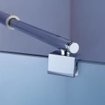 Barra Soporte Plateada En Angulo De Vidrio Ducha 100-120cm - Imagen 7